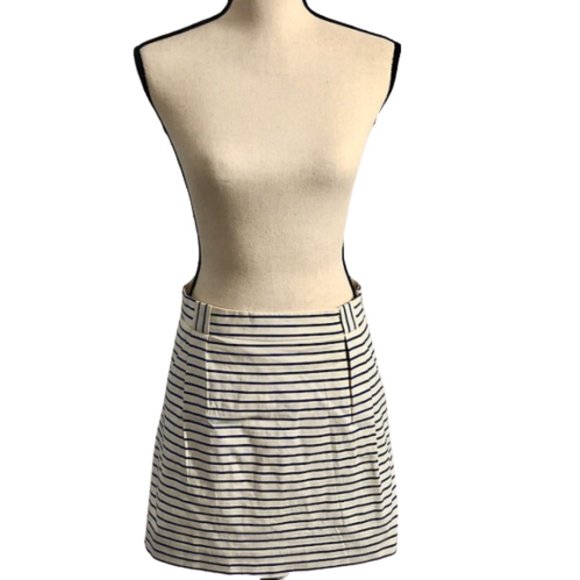 The Limited Striped White & Blue Skirt - Picture 1 of 6